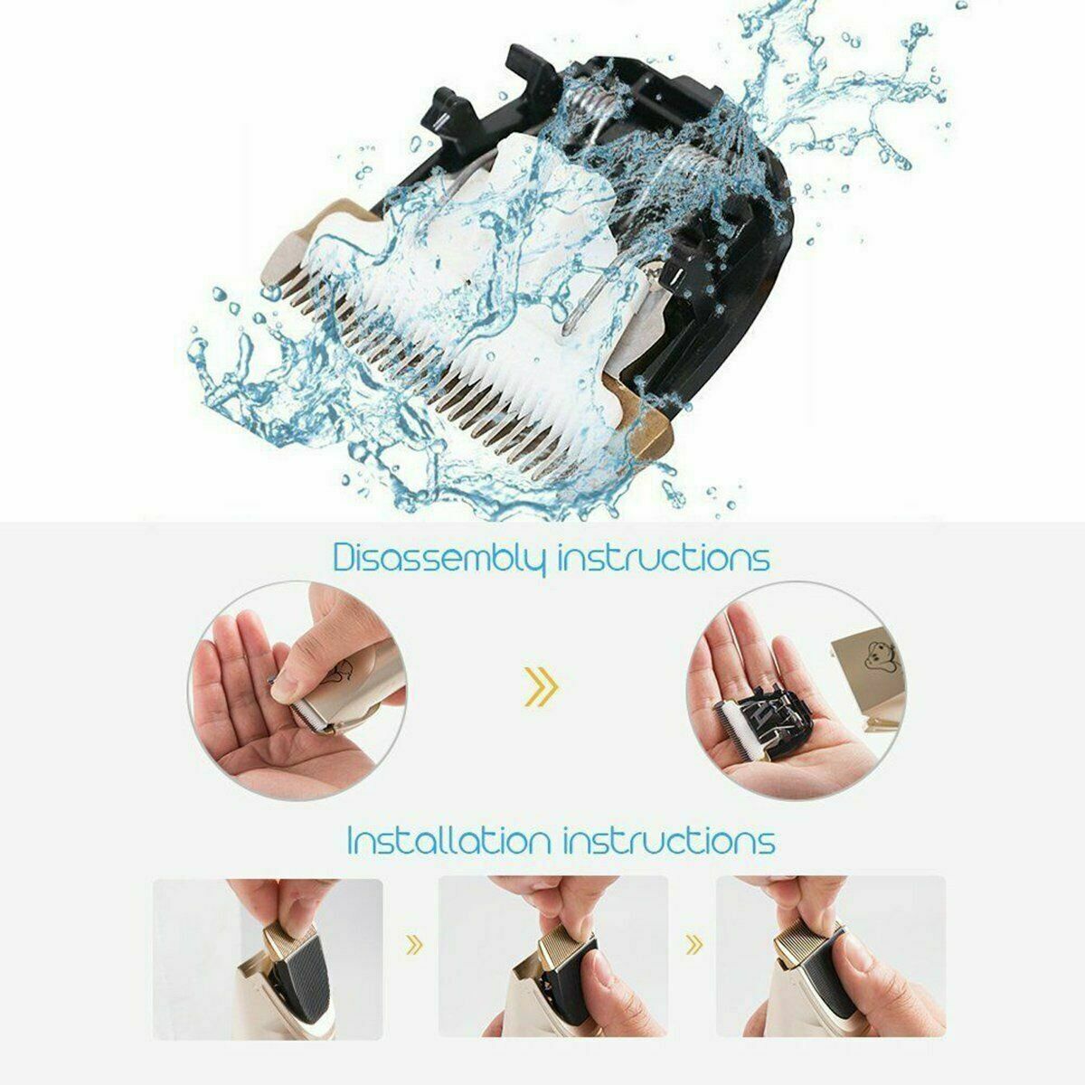 USB Charged pet shaver Cordless Clipper Pet Gromming Kit 4 Different Size Combs - view 5