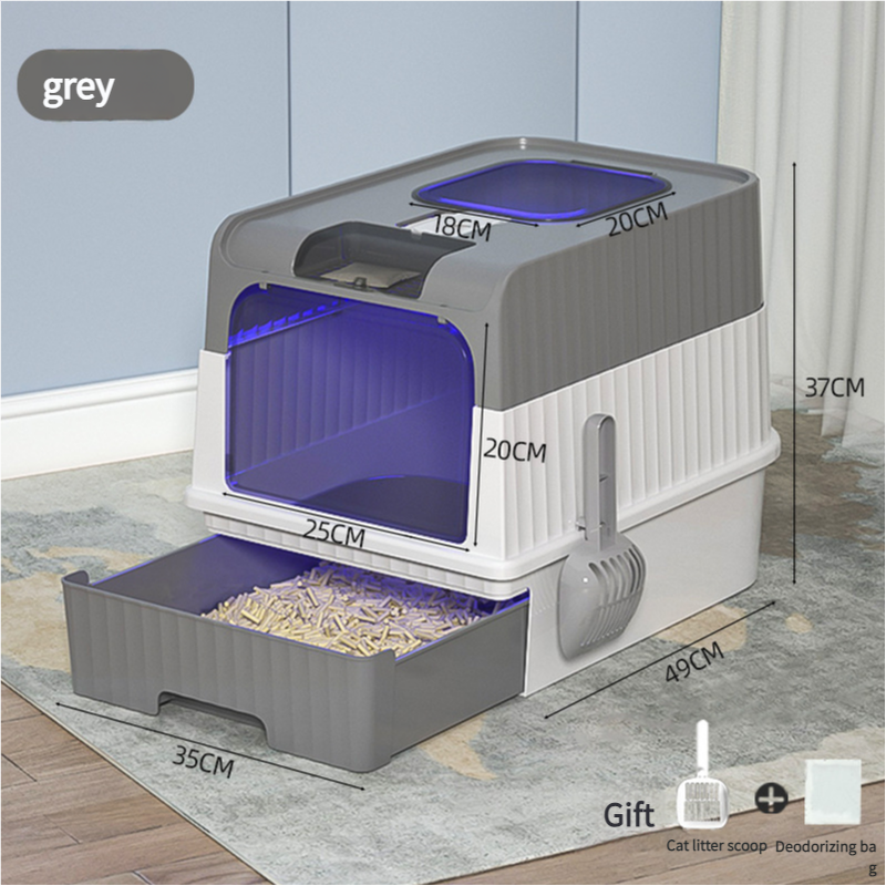 Automatic UV Sterilizing Cat Litter Box -Enclosed Design, Odor Control, and UV Germicidal Technology - view 5