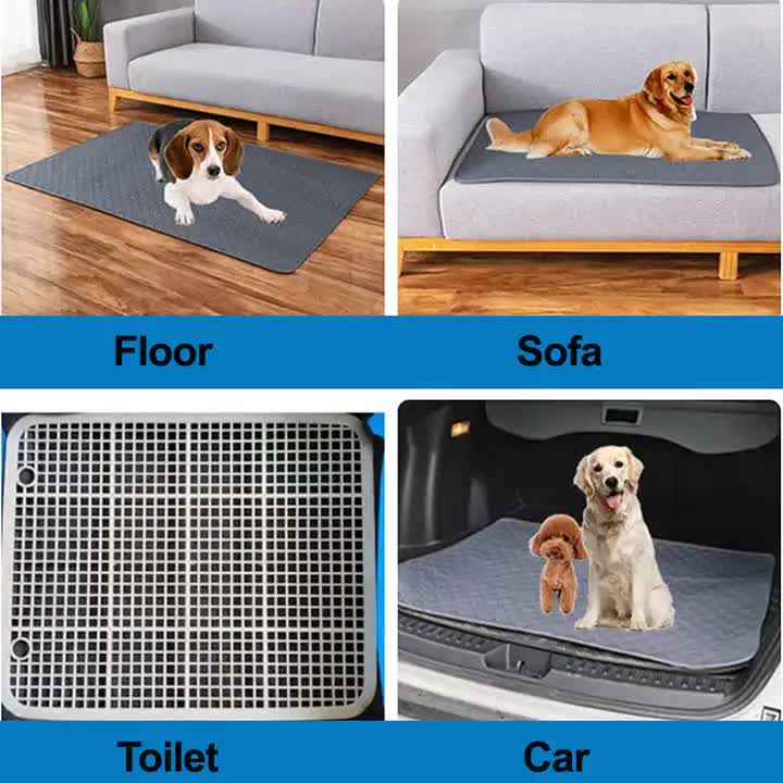 2 PCS Washable Waterproof Pet Pad -Non-Slip, Absorbent, Reusable Mat for Dogs and Cats L(100x70cm) - view 5