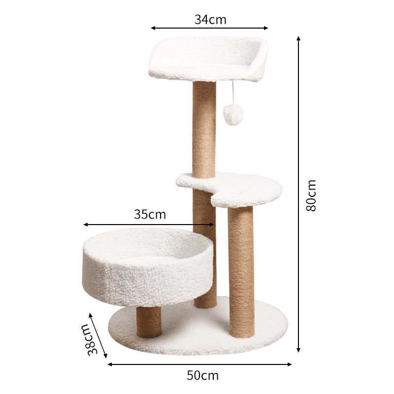 Modern Cat Tree Tower with Scratching Posts and Cozy Perches (50x38x80 cm) - view 2