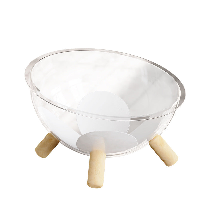 Luxury Transparent Cat Bed with Wooden Legs - Stylish Pet Nest - view 5