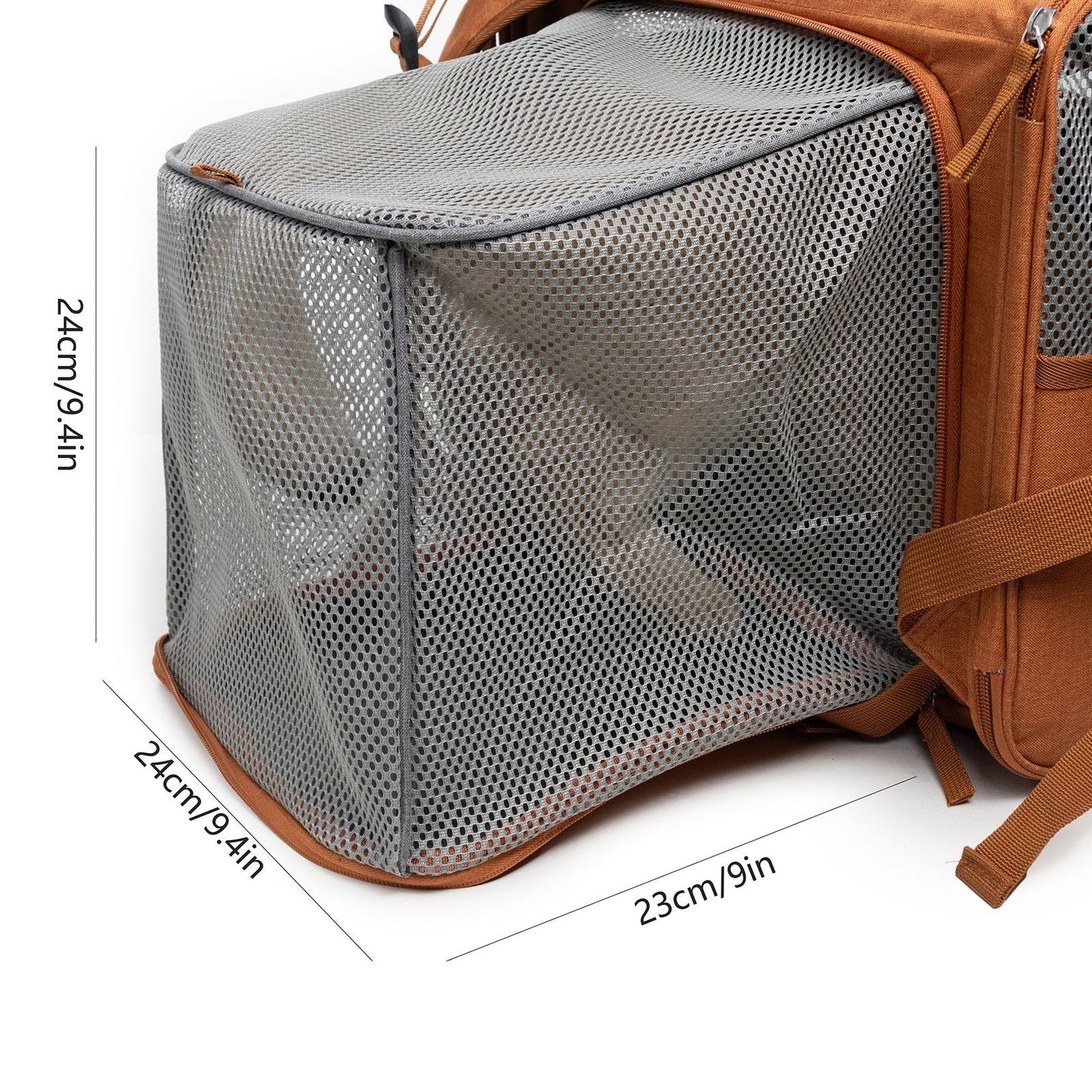 Brown Pet Carrier Backpack - Comfortable and Stylish for Cats and Small Dogs - view 4