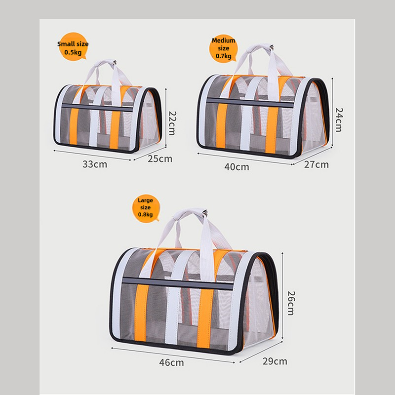 Size S Light Green And White Foldable Pet Carrier Bag - Lightweight, Breathable, and Spacious for All Seasons - view 10