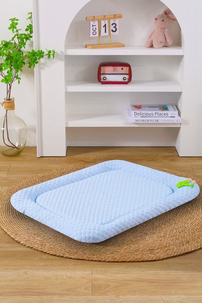Blue Breathable Cooling Pet Mat - Ice Bean Summer Bed for Small Dogs (S : 35x47cm) - view 3