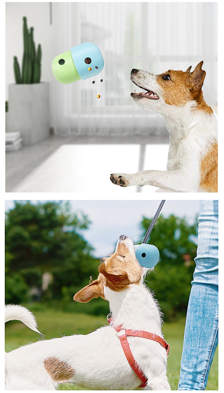 2 Pcs Green And Blue Interactive Pet Treat Dispensing Ball - Food-Grade Silicone Rolling Toy for Dogs with 1.5 cm Leakage Hole - view 8