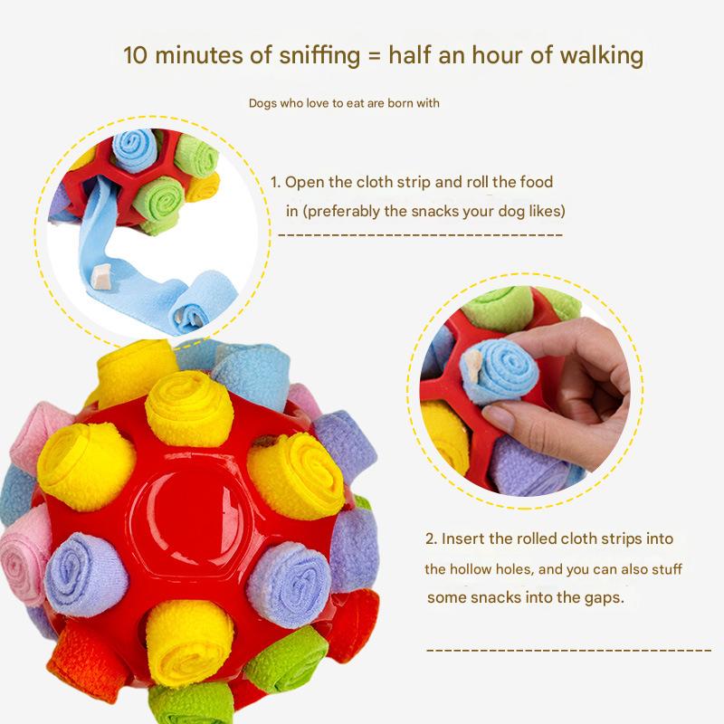 Rubber Snuffle Ball for Pets,Interactive Hollow Treat-Hiding Toy for Dogs and Cats(Pink) - view 4