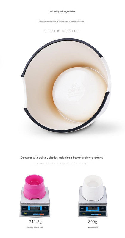 Elevated Pet Feeding Bowl with Stainless Steel Inner - Promotes Healthy Digestion & Reduces Neck Strain(Black) - view 6