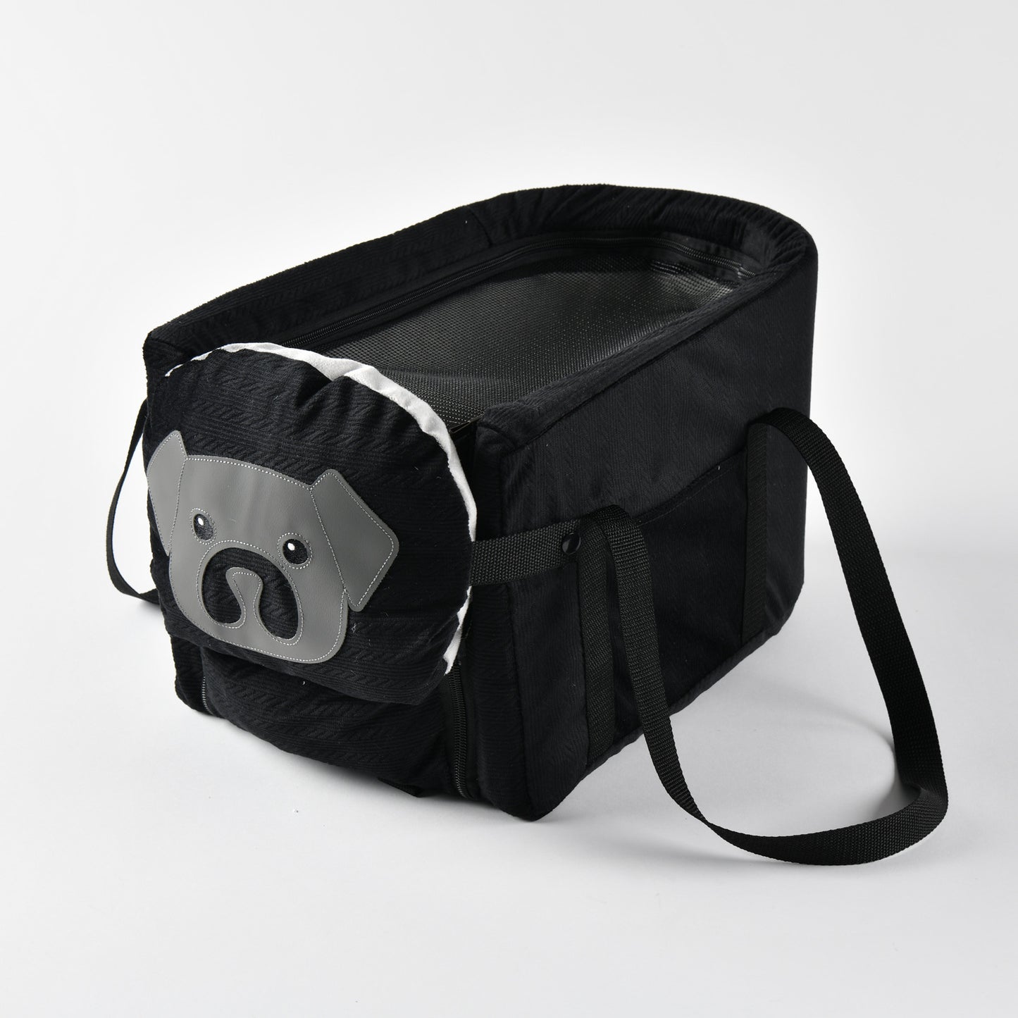 Black Pet Car Booster Seat for Small Dogs & Cats - Safe Travel Carrier Bed - view 3