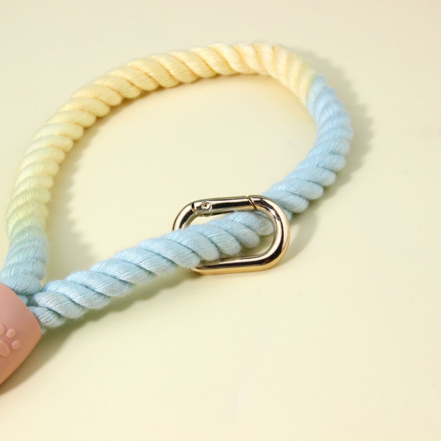 Colorful Vibrant Rainbow Ombre Rope Dog Leash - Durable Nylon P-Chain Slip Lead for Small & Medium Breeds - view 5