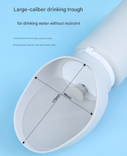 Green Portable Pet Dog Water Bottle 550ml - Foldable Food-Grade Silicone Travel Drinker with Leak-Proof Dispenser - view 7