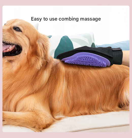 Green 3-Pack Gentle Pet Grooming Glove - Deshedding, Bathing & Massage Mitt for Dogs & Cats, Breathable & Adjustable - view 8