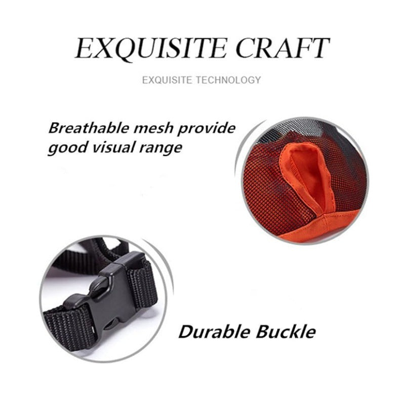Blue Adjustable Breathable Mesh Dog Muzzle for Short-Nosed Breeds(Size L) - view 4