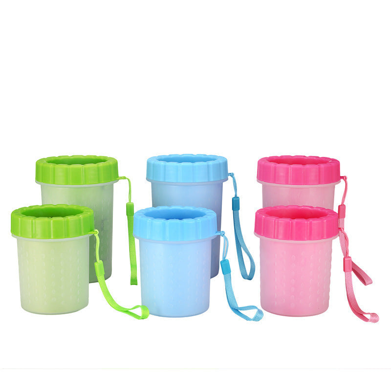 Blue Large Size Quick & Easy-Clean Dog Paw Cleaner Cup - PP+TPR Material, Gentle Pet Grooming Tool - view 4
