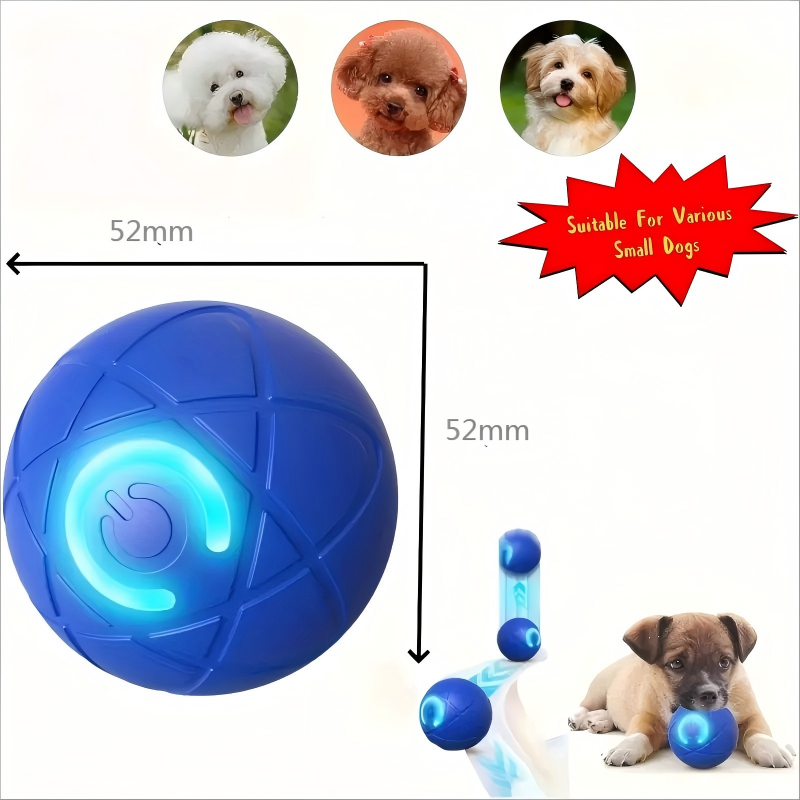 2-PCS Blue Intelligent Gravity Jump Ball - Dynamic Bite-Resistant Pet Toy for Cats & Small to Medium Breeds - USB-C Rechargeable - view 5