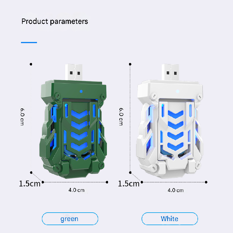 White Portable USB Mosquito Repellent Heater - Electric Mosquito Killer with Blue Light Lure - Smart Thermostatic for Indoor & Outdoor Use - Non-Toxic & Silent - view 5