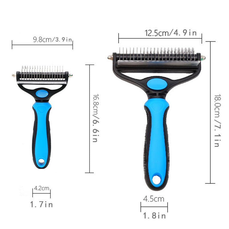 Grey Pet Grooming Comb – Fine Toothed Side for Hair Removal and Detangling, Ideal for Dogs with Long or Thick Coats in Australia - view 4