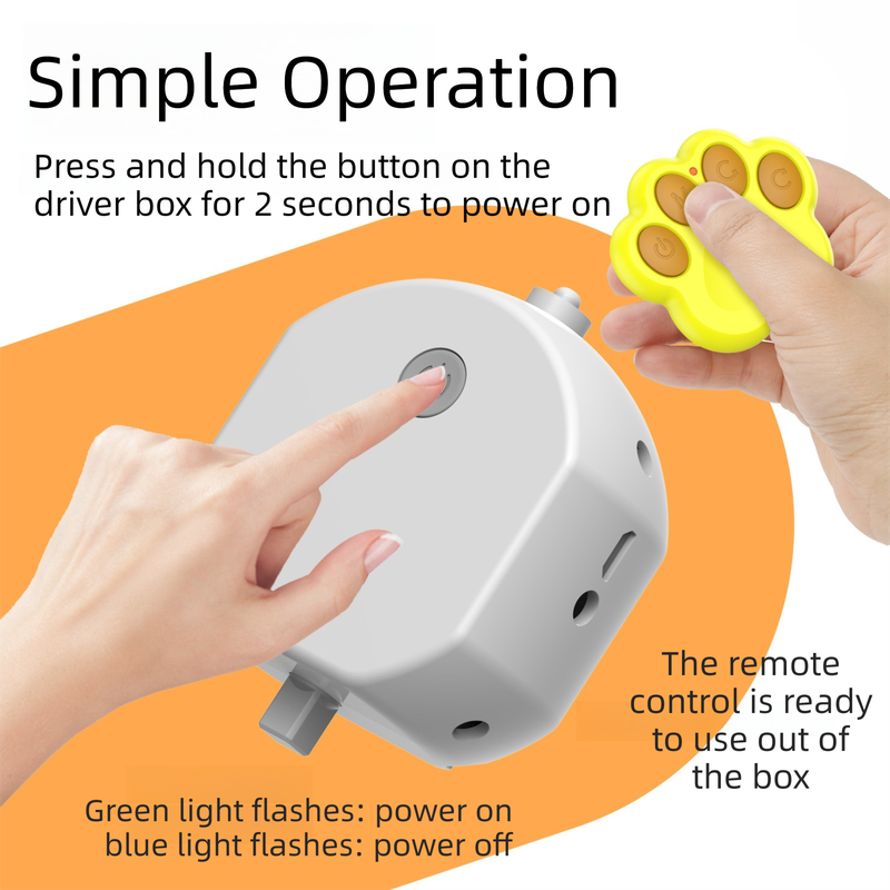 Yellow Durable TPU Smart Interactive Electric Pet Toy Ball With Remote - Automatic Normal & Crazy Mode Bouncing Dog & Cat Chew Toy, Remote Activated - view 7