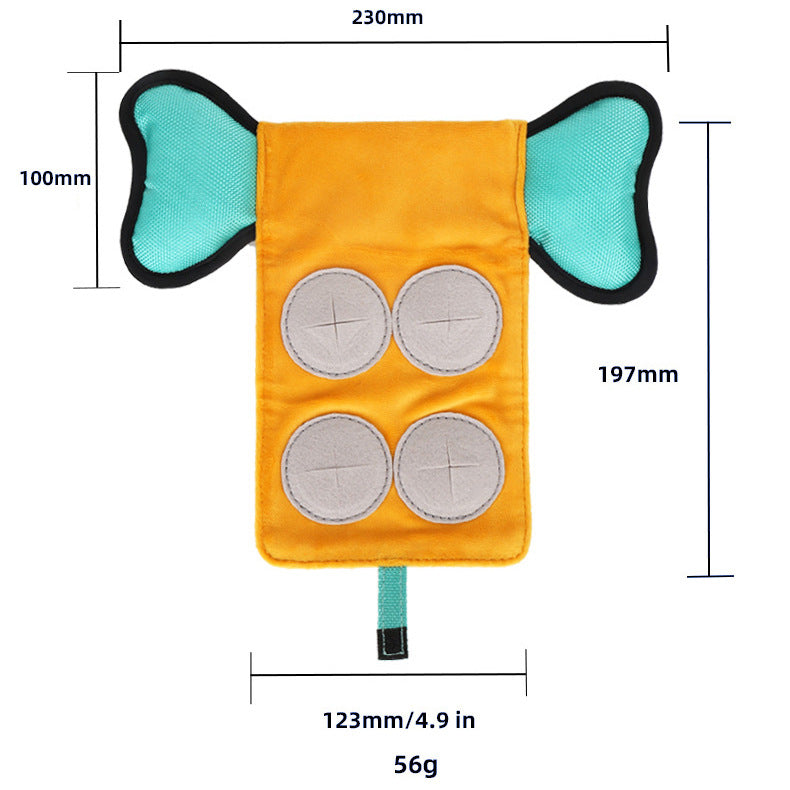 Interactive Dog Toy with Sound & Food Hiding Pockets – Foldable Plush Puzzle for Mental Stimulation, Slow Feeding and Playtime Fun - view 5