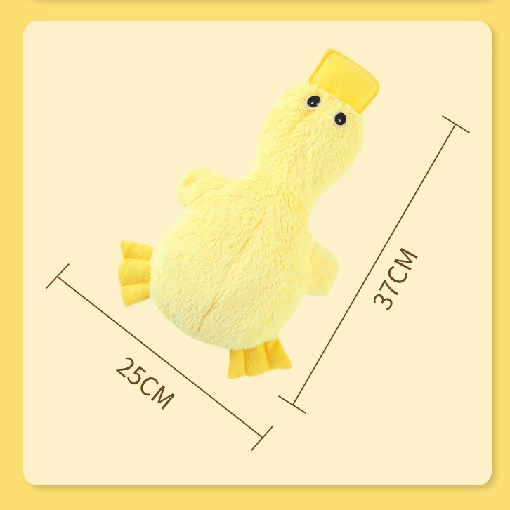2-Pack Yellow Plush Duck Dog Toy with Sound, Soft Fur and Squeaker for Teething & Dental Care – Durable Chew Toy for Dogs - view 7