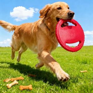 3-Pack Dog Flying Discs – Durable EVA Frisbee Toys in Yellow, Blue & Red for Training and Outdoor Play - view 3