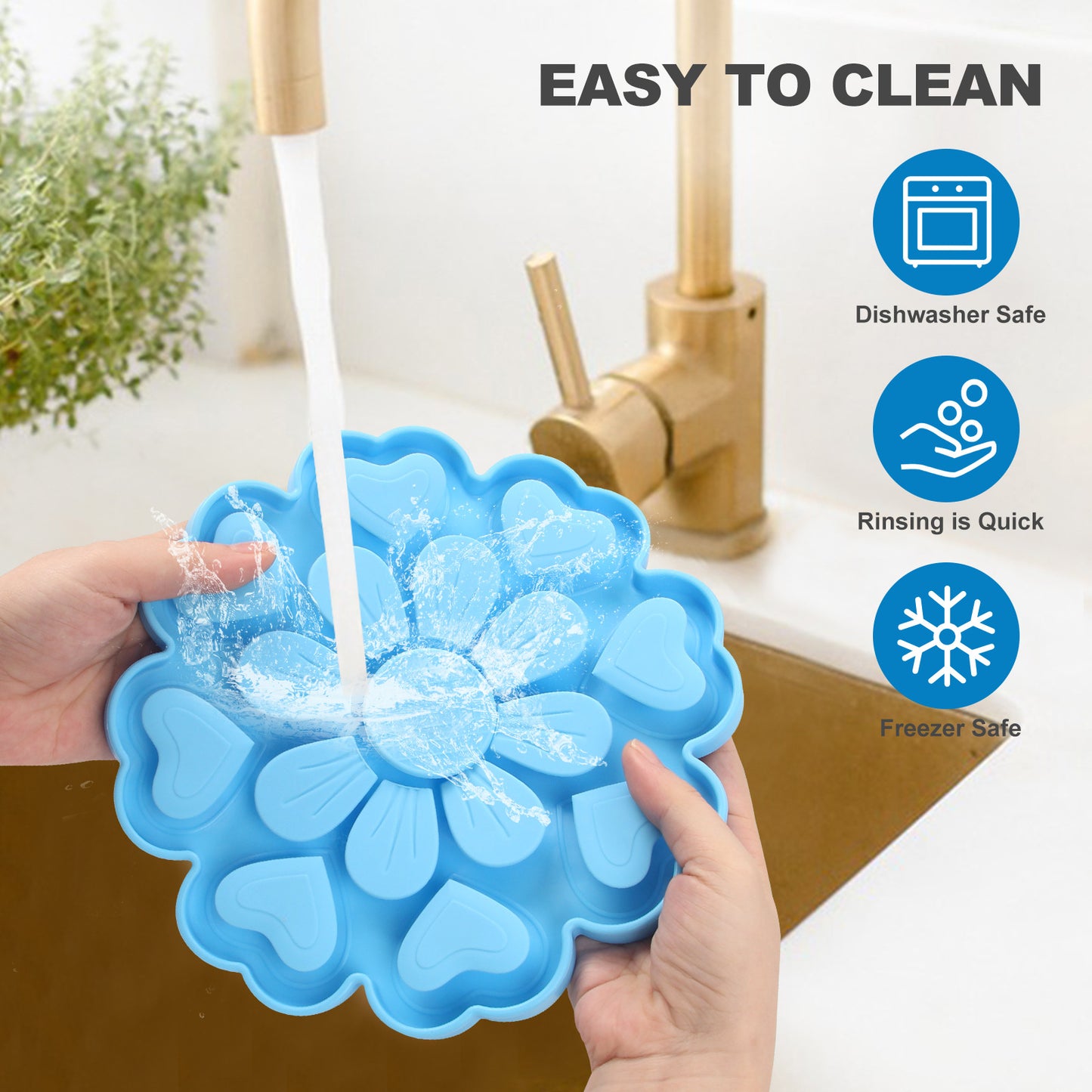 Blue 4-in-1 Textured Silicone Pet Lick Mat & Slow Feeder - Anti-Anxiety Calming Pad with Back Suction Cups - view 7