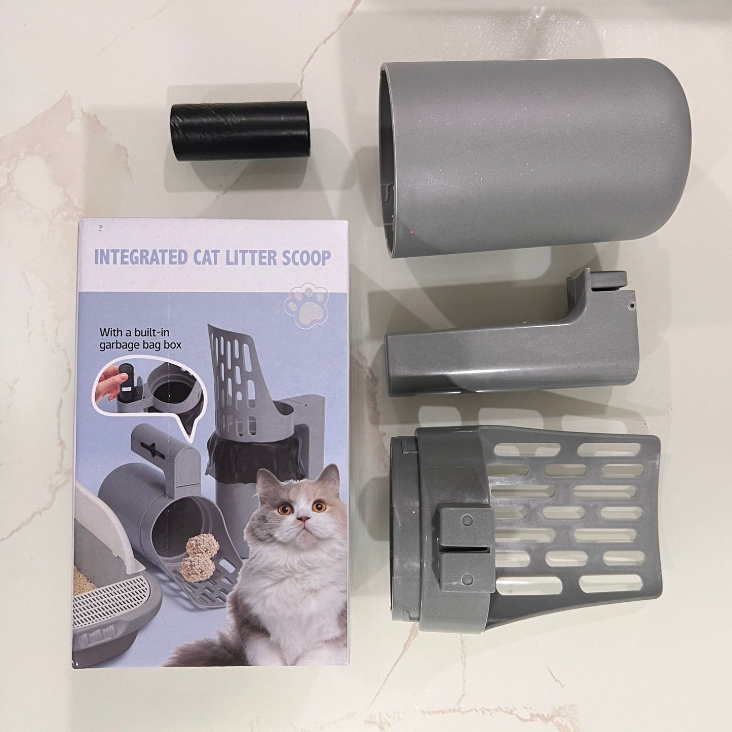 3-in-1 Handheld Cat Litter Scoop with Waste Bin & Bag Dispenser - One-Way Litter Sifting & Disposal Tool, Detachable and Efficient Cleaning - view 7