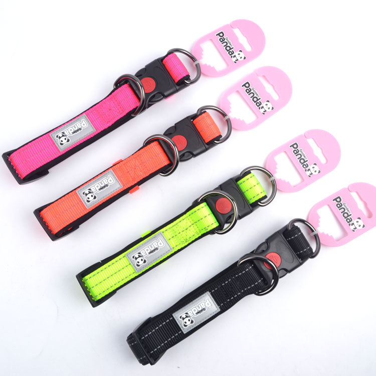 Green M size Vibrant Reflective Dog Collar and Leash Set - Adjustable Nylon Pet Harness with Comfortable Padding - view 7