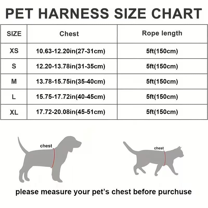 Rose red Breathable Dog Harness and Leash Set - Adjustable Reflective Pet Vest with Swivel Clip(Size: L) - view 7