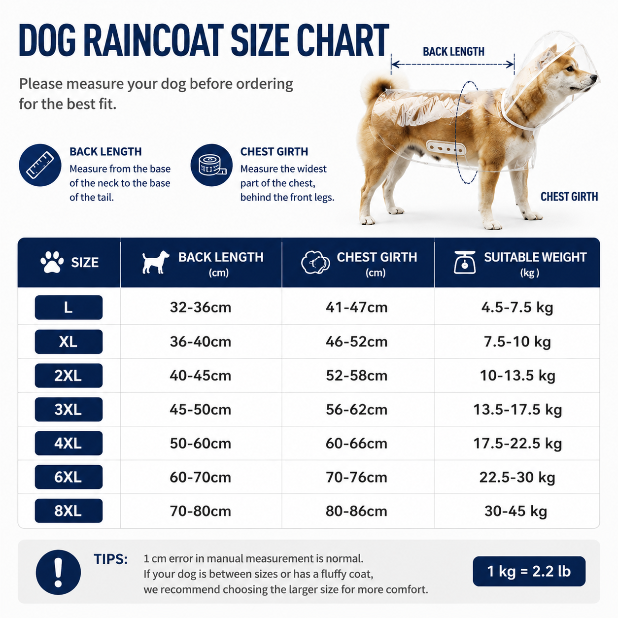 3XL Size Waterproof EVA Transparent Dog Hooded Raincoat and Pet Full-Coverage Poncho with Adjustable Snaps & Hidden Leash Opening, Quick-Drying and Easy to Clean for Small Medium Large Dogs - view 6
