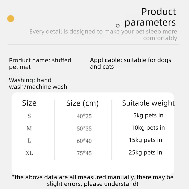 Brown XL size Luxury Plush Pet Sleeping Mat, Thickened Warm Pet Bed Cushion for Dogs and Cats, Soft Fabric Pet Sofa Pad with Non-Slip Waterproof Base - view 10