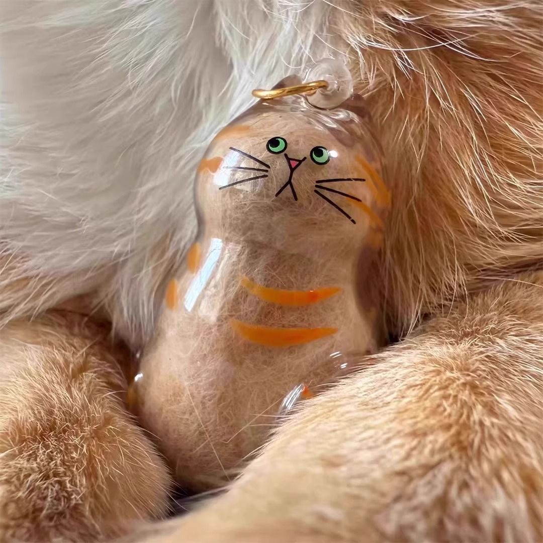 Ginger Cat Complete Cat Care Set - One-Touch Deshedding Brush, Stainless Steel Nail Clipper & Fur Collection Locket - view 10