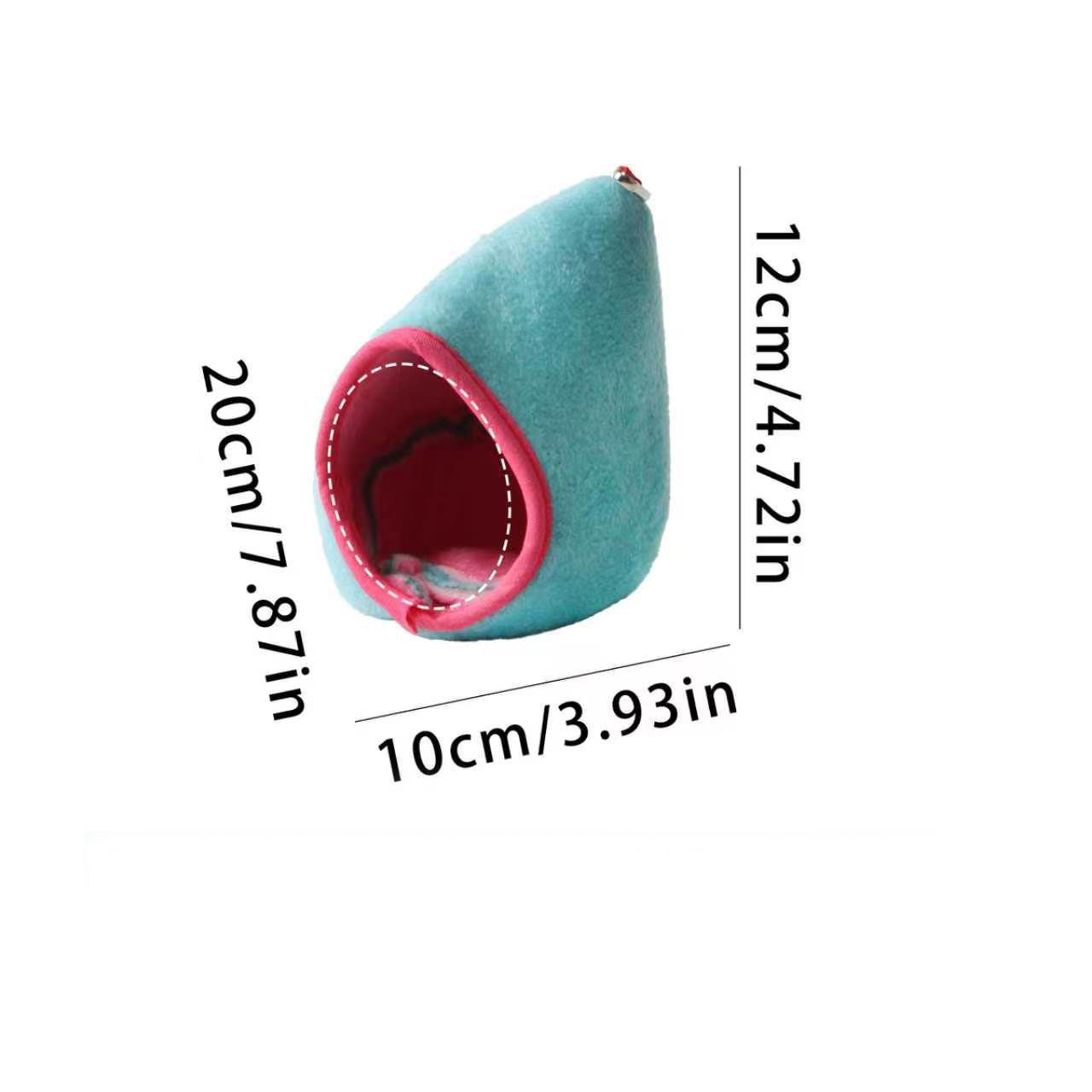 Blue Soft Cozy Hamster Bed Small Pet Sleeping Nest for Winter Guinea Pig, Hamster, Sugar Glider, Safe & Warm Hideaway - view 5