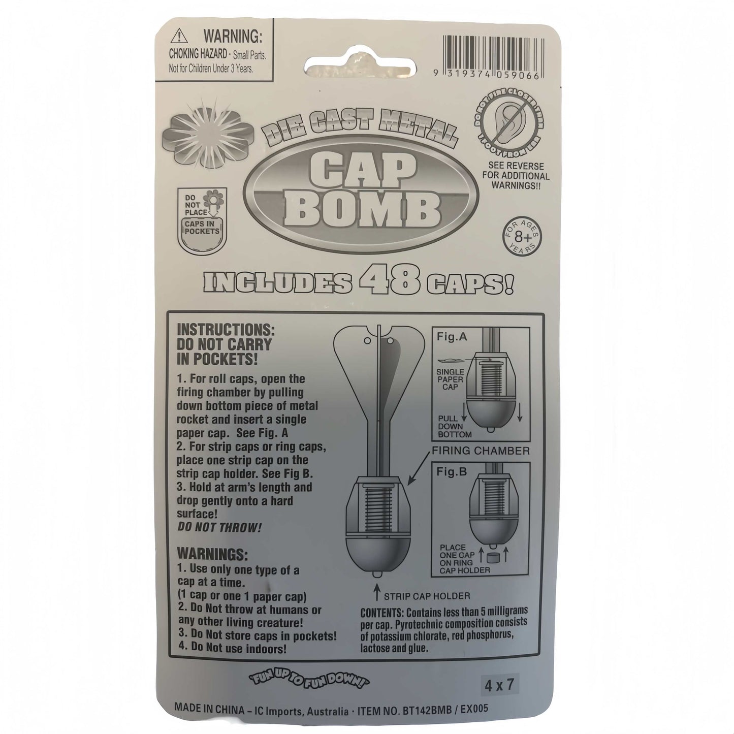 2 x Diecast Cap Bomb with 48 Shots pack, traditional toys - view 5