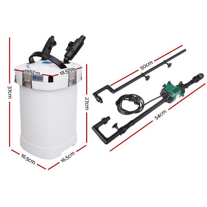 Giantz Aquarium Filter Fish Tank External Canister Water Pump 1250L/H - view 2