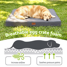 i.Pet Dog Bed Large Water-resistant Egg Crate Foam Orthopedic Pet Mat Grey - view 2