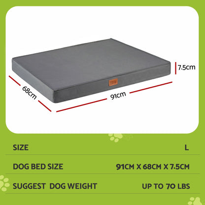 i.Pet Dog Bed Large Water-resistant Egg Crate Foam Orthopedic Pet Mat Grey - view 9