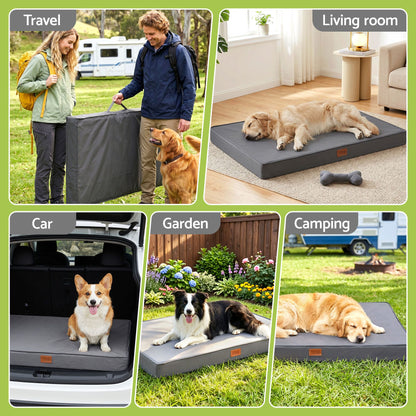 i.Pet Dog Bed XL Water-resistant Egg Crate Foam Orthopedic Pet Mat Grey - view 7