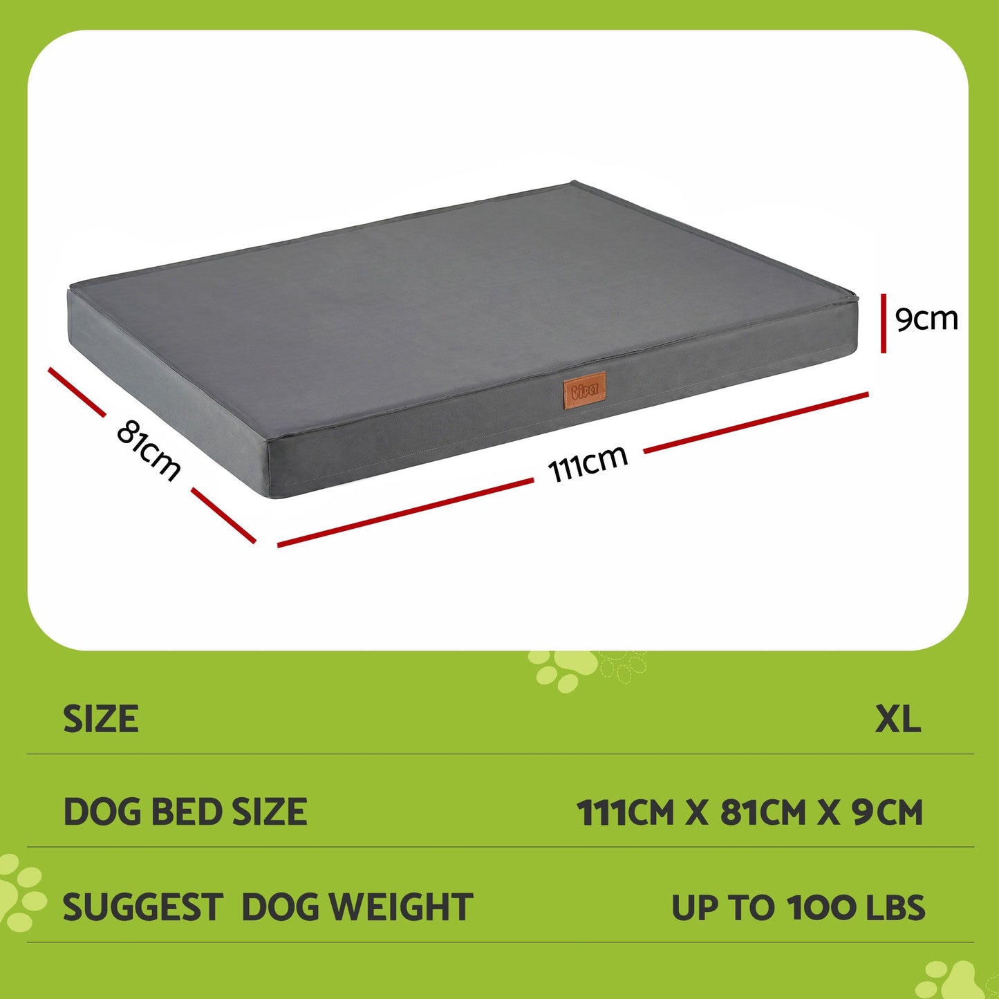 i.Pet Dog Bed XL Water-resistant Egg Crate Foam Orthopedic Pet Mat Grey - view 9