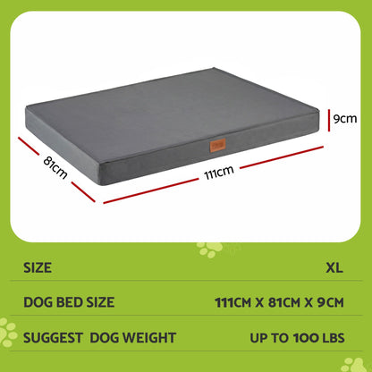 i.Pet Dog Bed XL Water-resistant Egg Crate Foam Orthopedic Pet Mat Grey - view 9