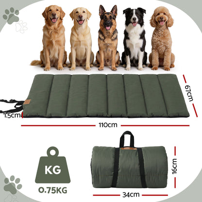i.Pet Outdoor Dog Bed Large Water-resistant Washable Foldable Travel Dog Mat Green - view 9