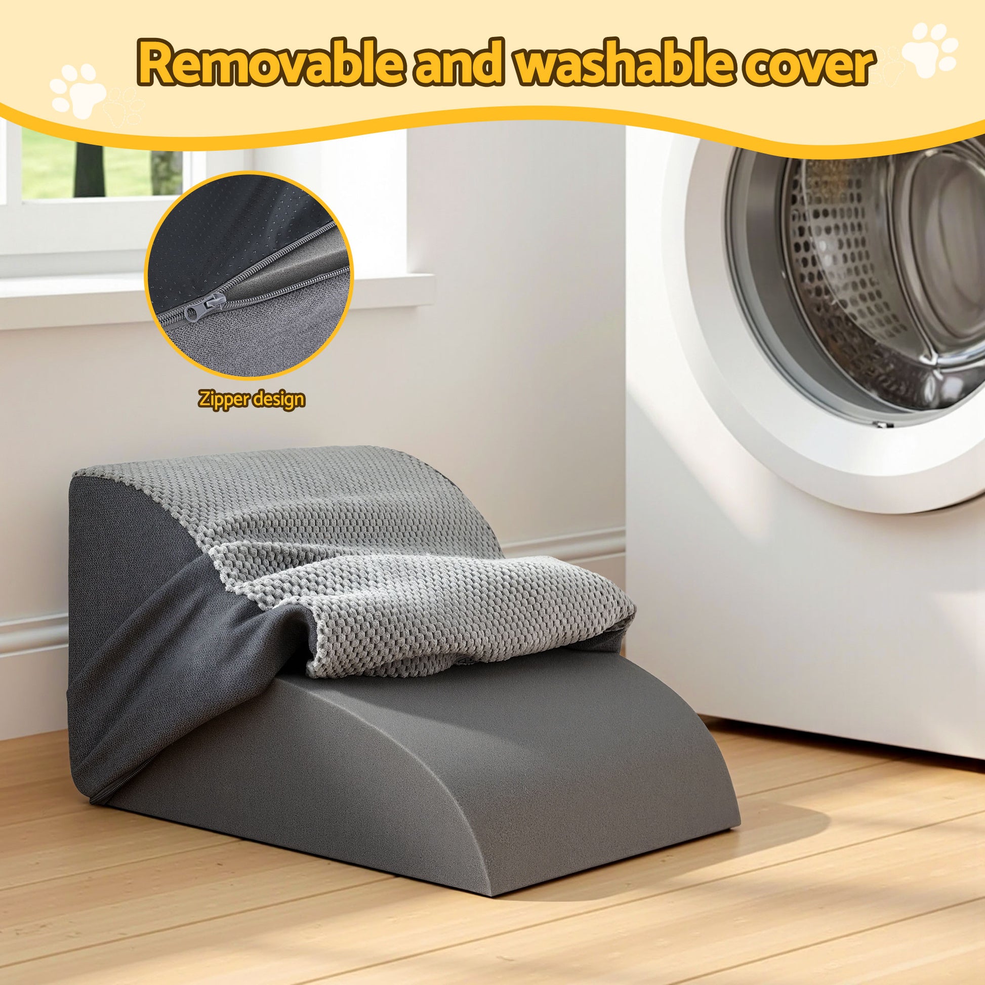 i.Pet Dog Ramp 2 Steps For Small Dogs Bed Sofa Car Foam Non-Slip Pet Cat Stairs - view 6