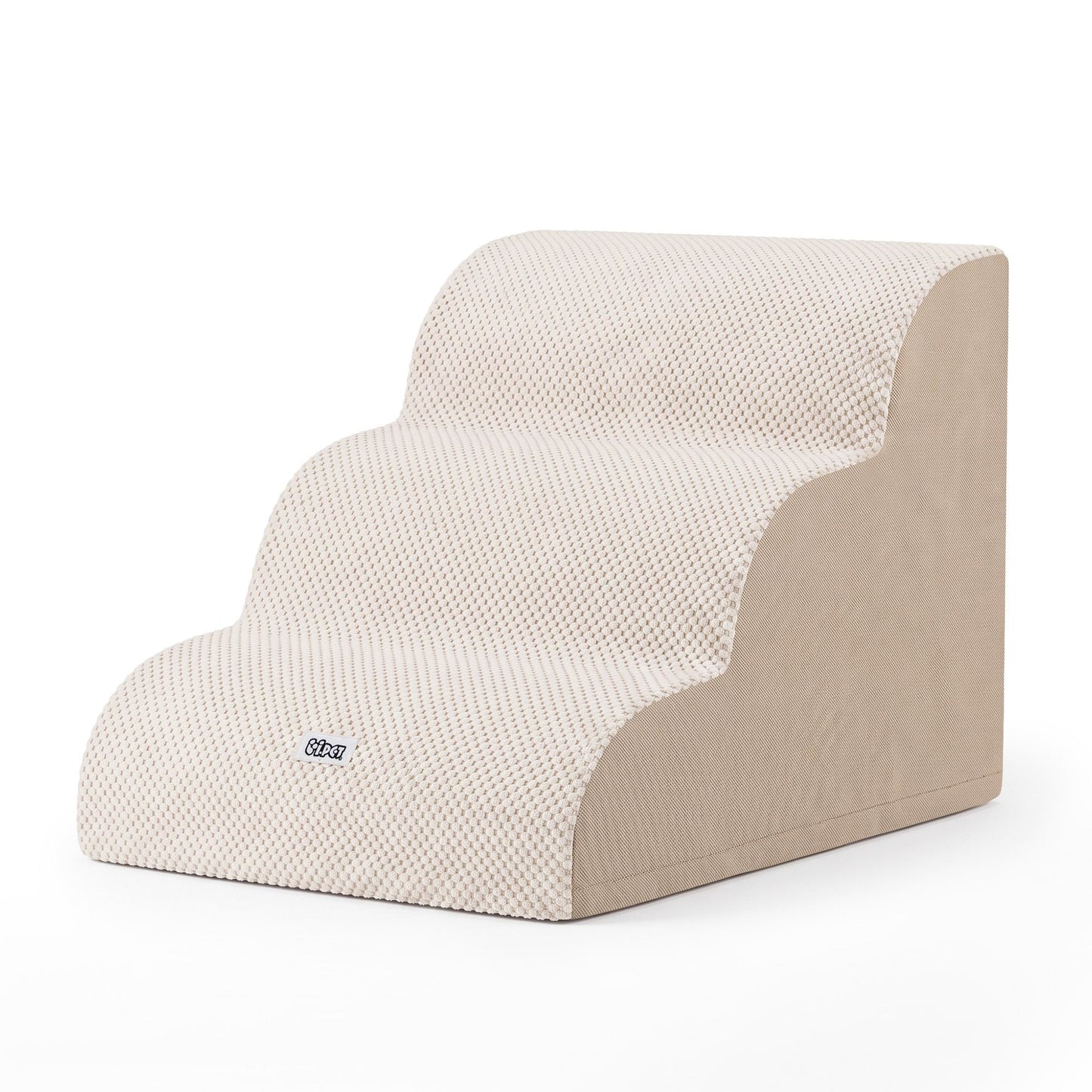 i.Pet Dog Ramp Washable Cover Stairs for Bed Sofa Foam Step Ladder 3 Tier Beige - view 2