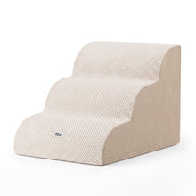 i.Pet Dog Ramp Washable Cover Stairs for Bed Sofa Foam Step Ladder 3 Tier Beige - view 2