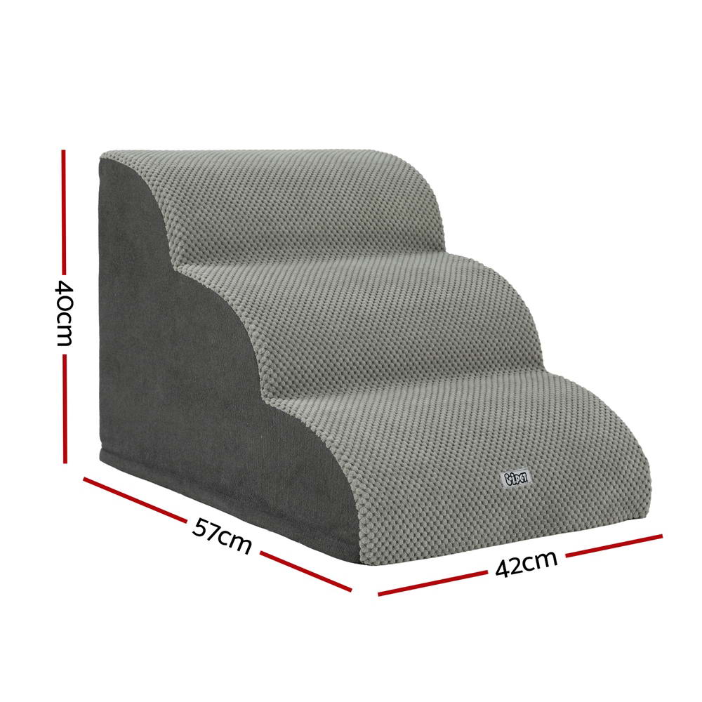 i.Pet Dog Ramp Steps Foam 3 Tier Pet Stairs For Bed Sofa Car Portable Indoor - view 2