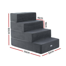 i.Pet Dog Ramp Foam Dog Cover Stairs Portable Cat Ladder For Sofa Bed 4 Steps - view 2
