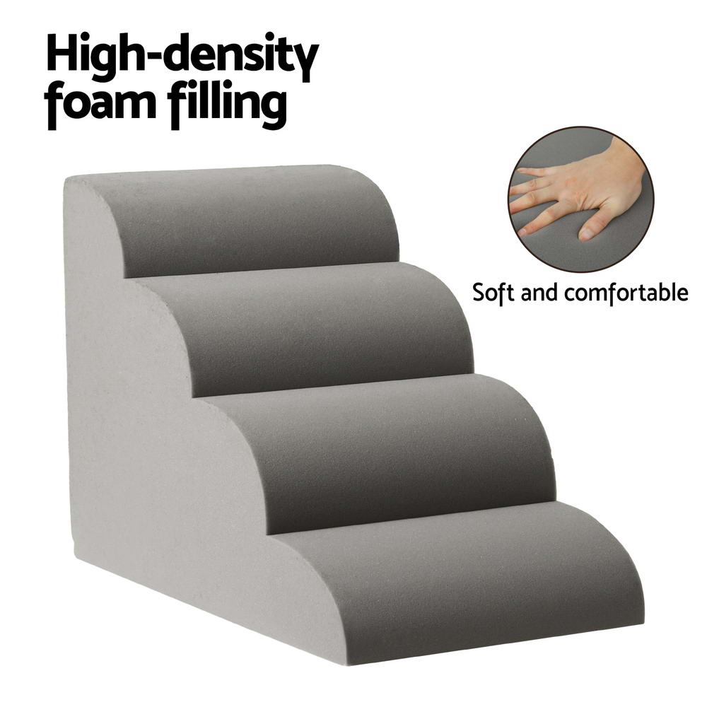 i.Pet Dog Ramp Steps Foam 4 Tier Pet Stairs For Bed Sofa Car Portable Indoor - view 6