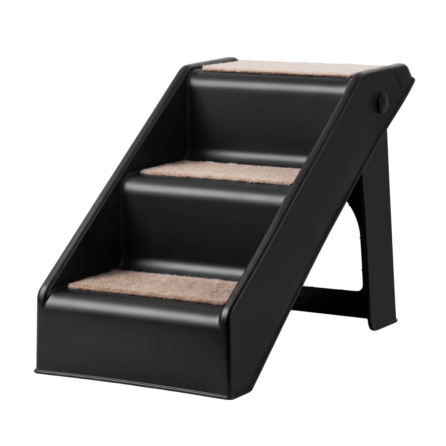 i.Pet Dog Ramp 3 Steps Pet Stairs For Bed Sofa Car Foldable Portable Ladder Black - view 2