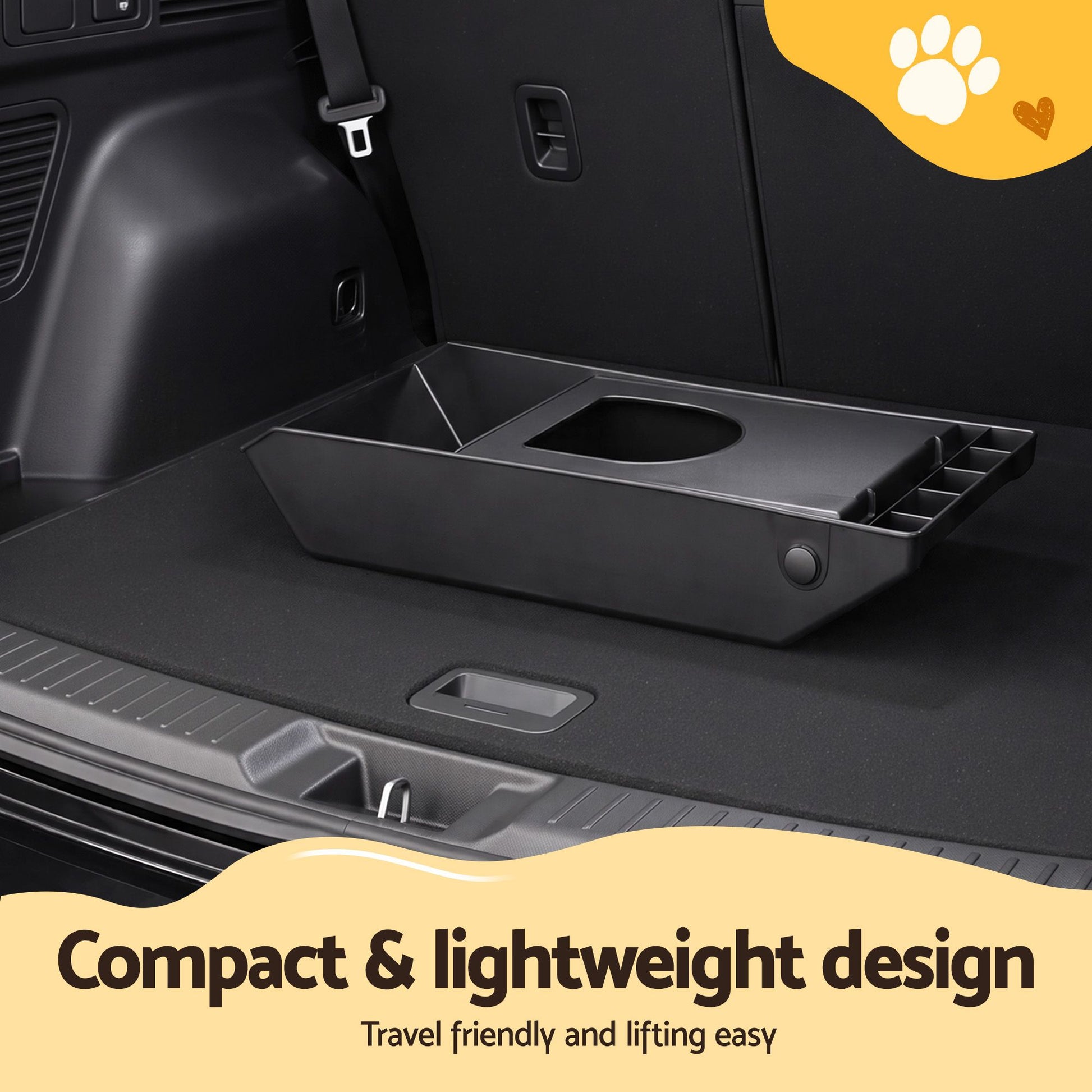 i.Pet Dog Ramp 3 Steps Pet Stairs For Bed Sofa Car Foldable Portable Ladder Black - view 8