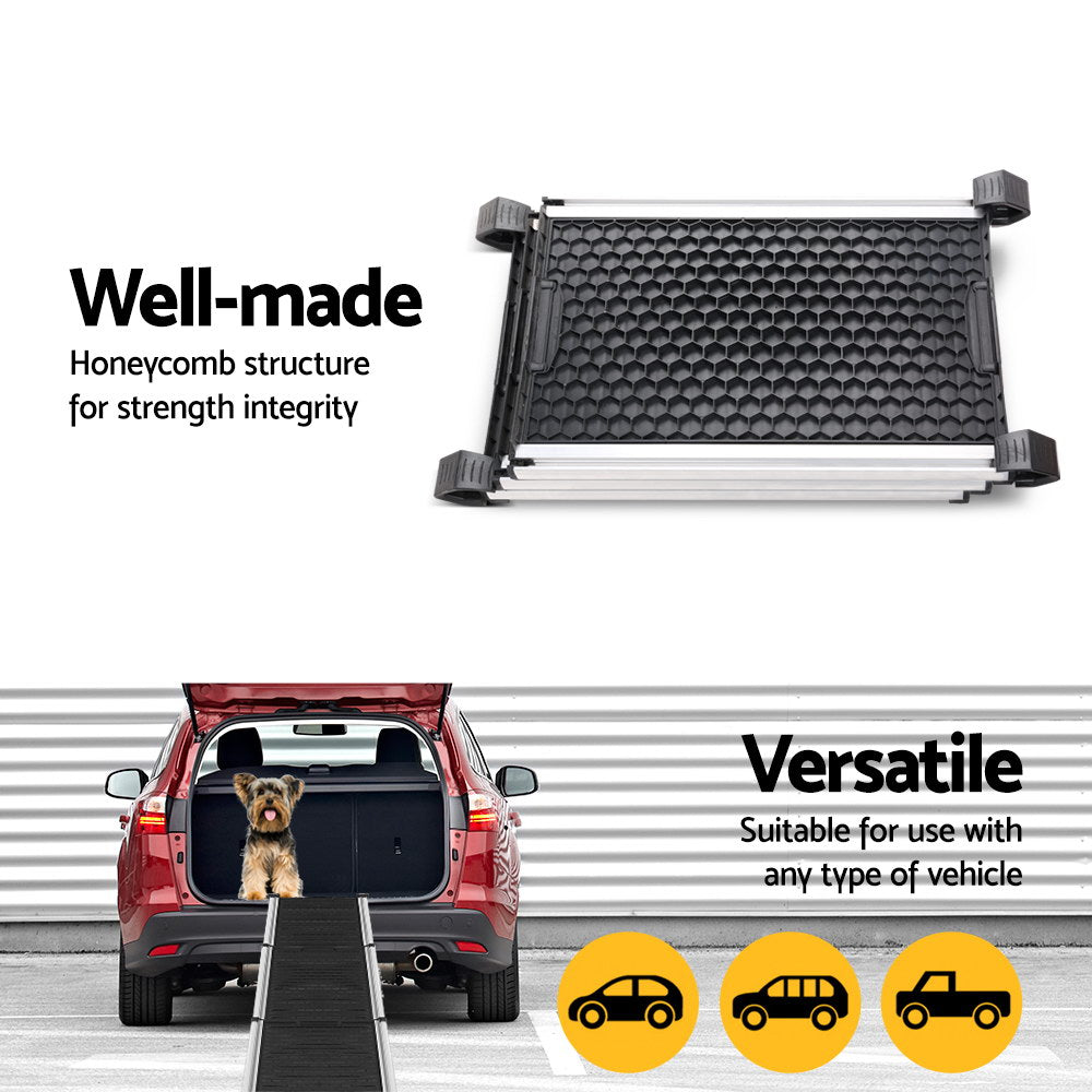 i.Pet Dog Ramp Pet Stairs Steps Car SUV Foldable Portable Ladder Adjustable - view 7