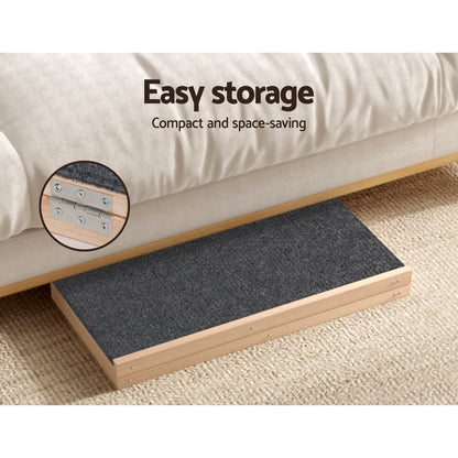 i.Pet Dog Ramp 70cm Adjustable Height Wooden Steps Stairs For Bed Sofa Car Foldable - view 6